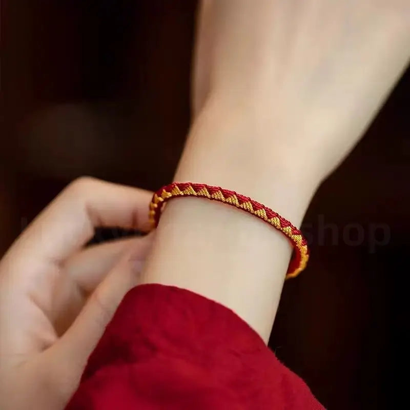 Dragon Scale Motif Nine Vehicle Vajra Knot Braided Bracelet-LuckyCharms.Shop