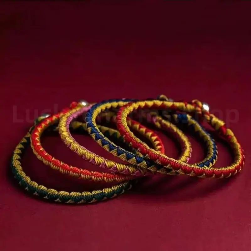 Dragon Scale Motif Nine Vehicle Vajra Knot Braided Bracelet-LuckyCharms.Shop