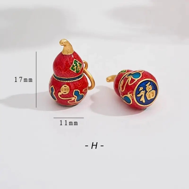 Chinese Style Gold-plated Luck Love Gourd Pendant-LuckyCharms.Shop