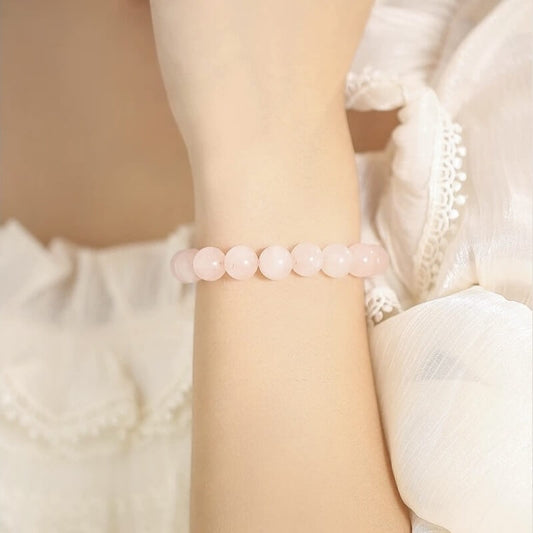 LuckyCharms Natural Rose Quartz Pink Fortune & Love Bracelet