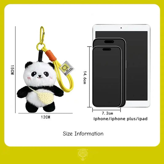 Cute Plush Panda with Mini Crossbody Bag Charm & Keychain