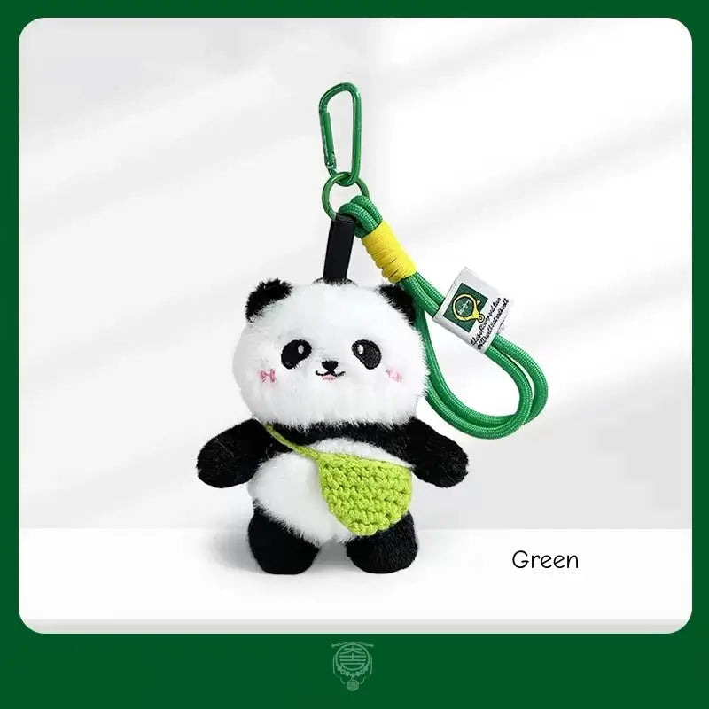 Cute Plush Panda with Mini Crossbody Bag Charm & Keychain
