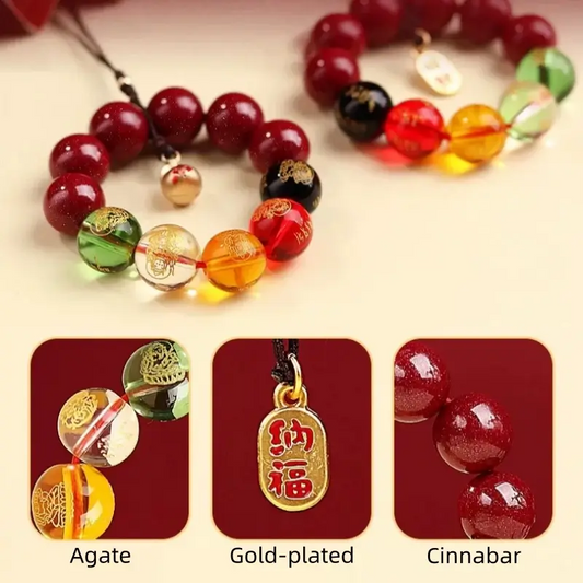 霊隠寺御神徳辰砂鈴お守り|五福神、五行瑪瑙、車・バッグのお守り