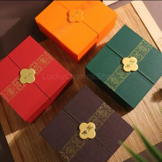 Heritage Dual-Door Golden Sash Jewelry Box
