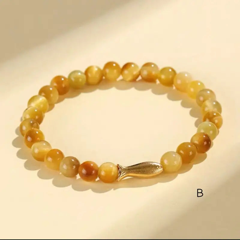 Mount Wutai Blessed Golden Tiger’s Eye Wealth & Protection Bracelet