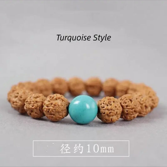 Lingyin Temple Blessed Natural Small Rudraksha Multi-Style Fortune-Turning Bead Bracelet-LuckyCharms.Shop