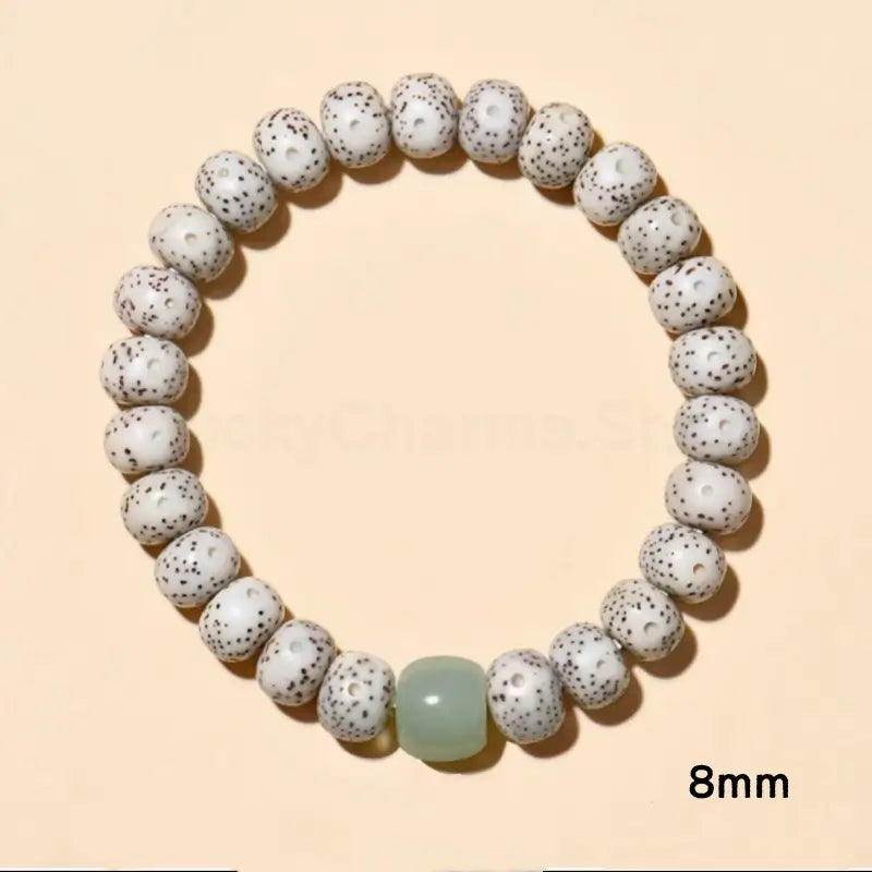 Putuo Blessing Star-Moon Bodhi, Cinnabar & Jade Fortune Bead Bracelet-LuckyCharms.Shop