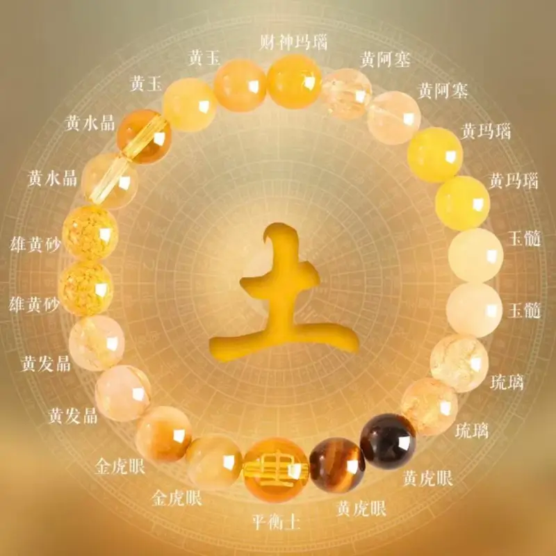 Natural Crystal WuXing Five Elements Deficiency Supplementing Blessing Bracelet-LuckyCharms.Shop