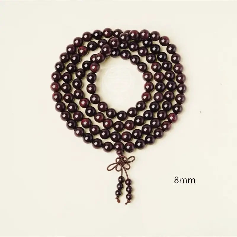 Imperial Heritage 108 Red Sandalwood Mala - Tassel Edition
