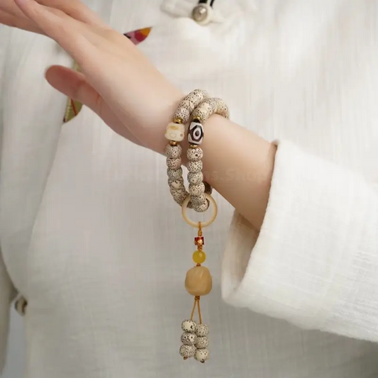 Potala Palace Enpowered Star-Moon Bodhi 108-Bead Buddhist Mala Bracelet-LuckyCharms.Shop