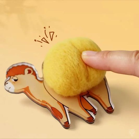Silk Road Plush Camel Wool Felt Fridge Magnet | Dunhuang Academy Creation