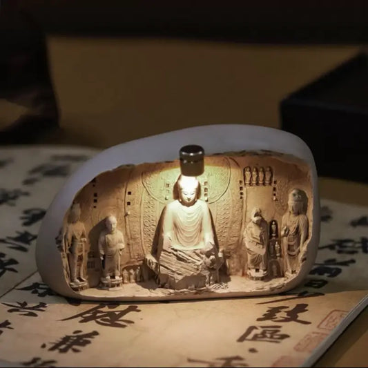 Aimant de Réfrigérateur Lampe de Bouddha des Grottes de Longmen - Collection du Musée de Longmen