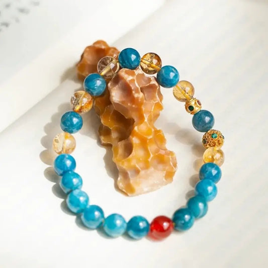 Bracelet en cristal et agate Wenchang de la Bibliothèque nationale – Pour la sagesse, la réussite aux examens et le succès