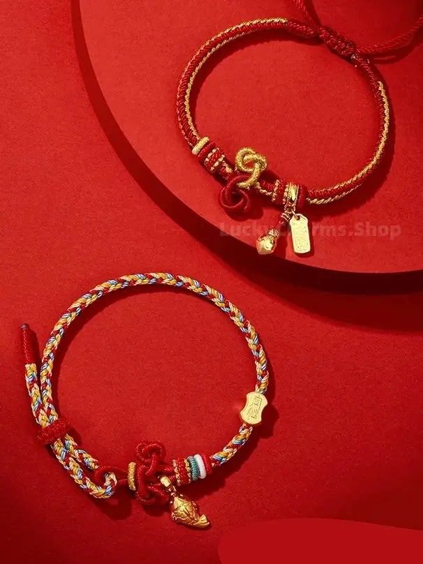 "Success in Exams" 18K Gold Hand-Woven Academic Success Lucky Bracelet-LuckyCharms.Shop