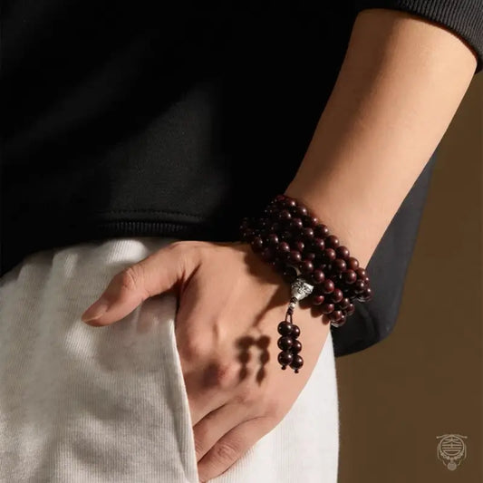 Imperial Heritage 108 Wooden Mala Bracelet - Rosewood, Sandalwood & Nanmu