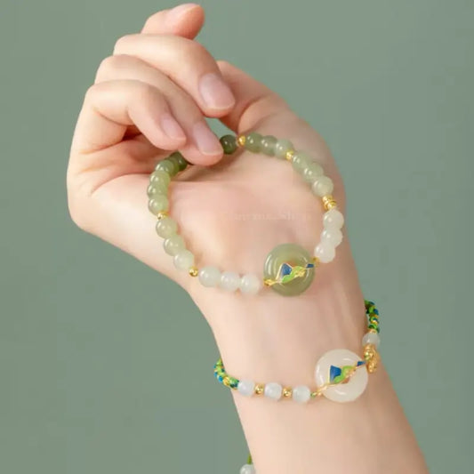 Palace Landscape Jade Bracelet - Heritage Ping An Kou Strand