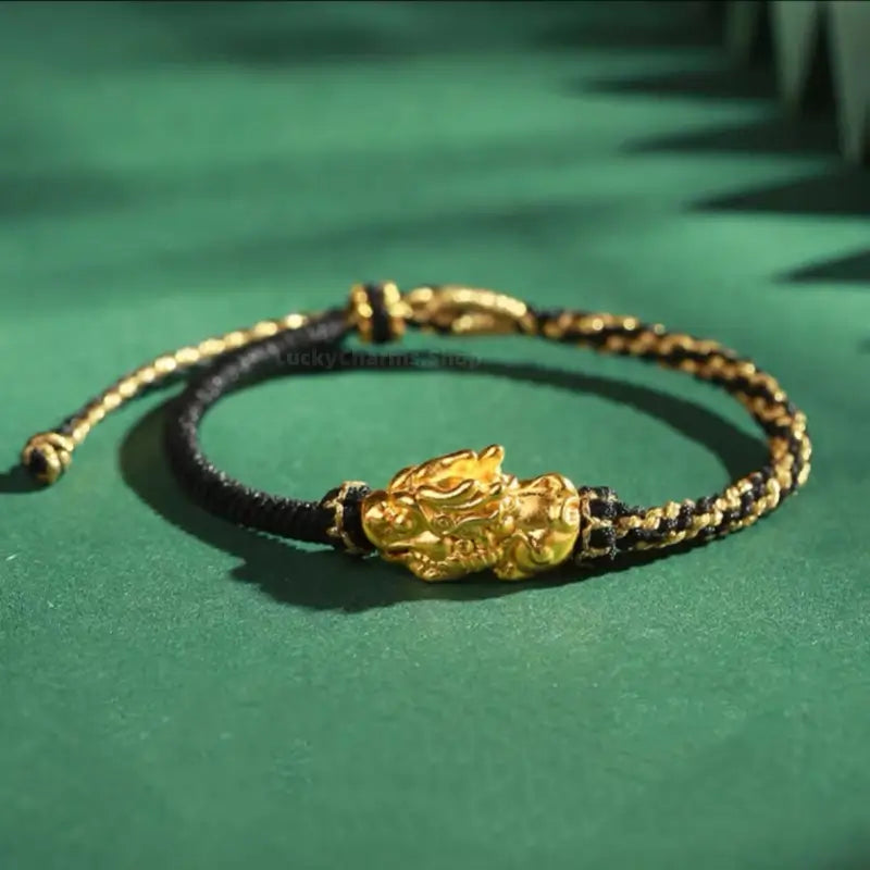 Chinese Imperial Pixiu Couple Bracelet | Palace Museum Gold-Plated Lucky Talisman-LuckyCharms.Shop
