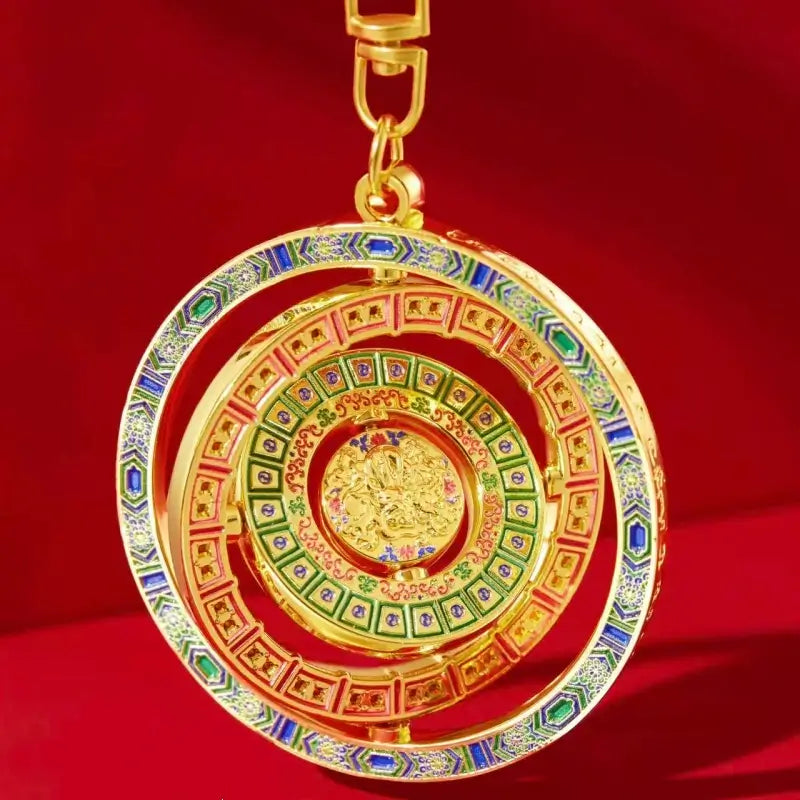 Wanchun Pavilion Caisson Ceiling Keychain from The Palace Museum-LuckyCharms.Shop