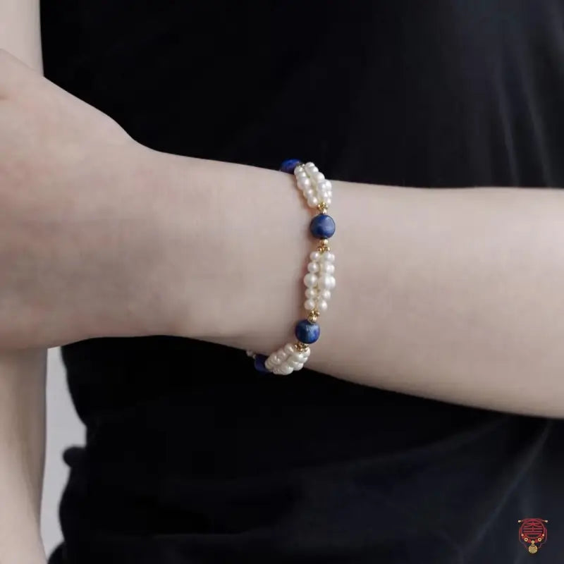 Natural Lapis Lazuli & Multi-Strand Twisted Freshwater Pearl Set