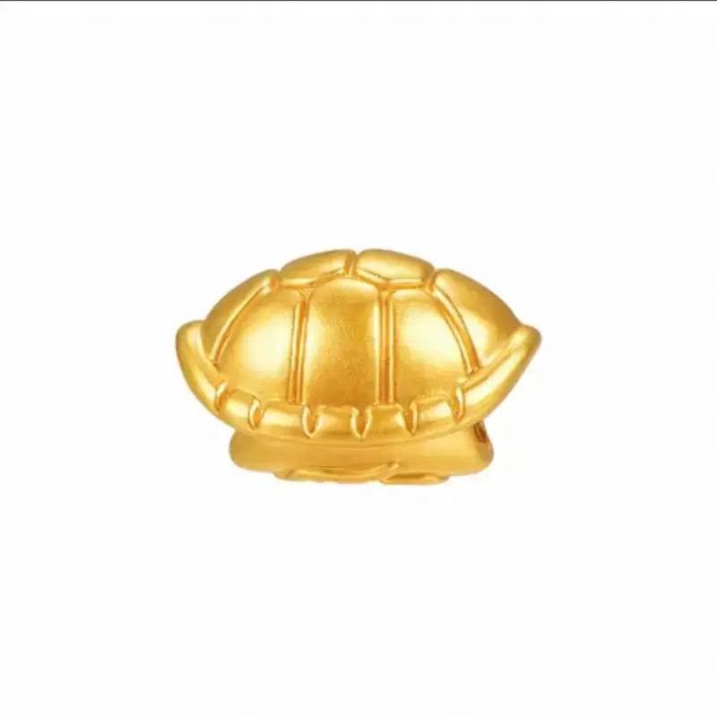 Pure Gold 5D Hard Gold Lu Lu Tong Bead | 7 Lucky Styles, Matte Gold Relief, DIY Jewelry Accessory, 0.8-0.11g