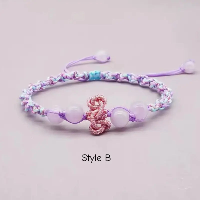 Mount Wutai Blessed Amethyst Wenchang Knot Academic & Couples Bracelet