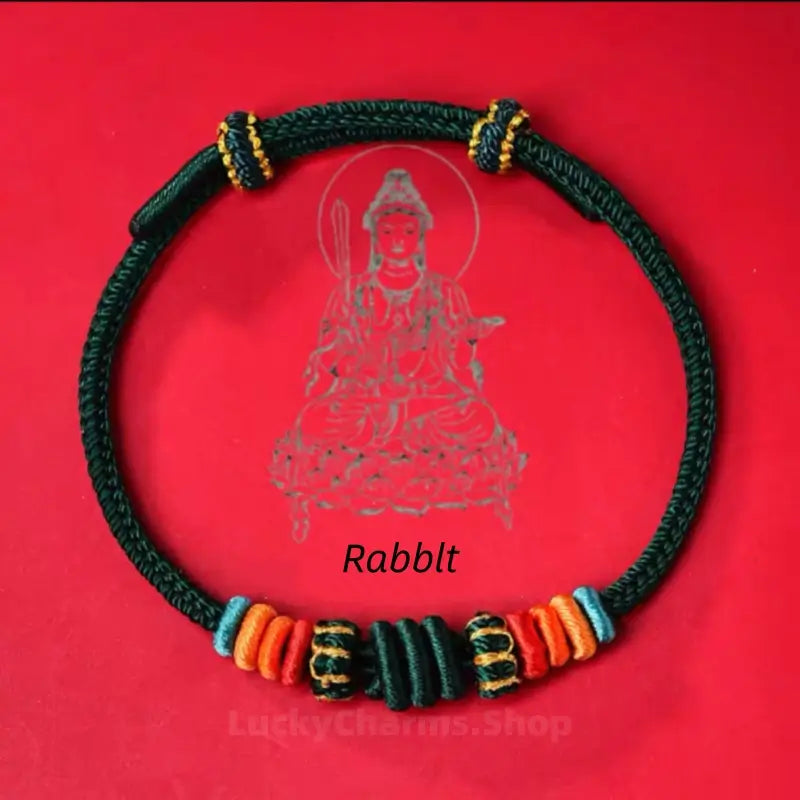 Wutai Mountain Blessed Three-Knot Chinese Zodiac Guardian Bracelet | Adjustable Red String Luck Bracelet for Zodiac Natives-LuckyCharms.Shop