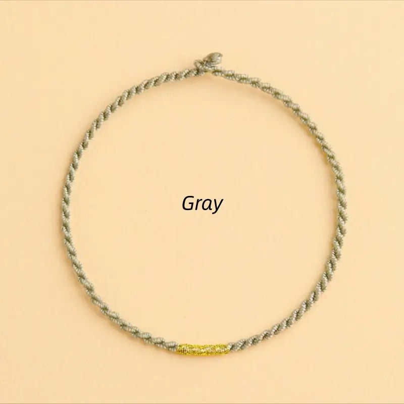 Golden Threads Ultra-thin Braided Hand Rope Blessing Bracelet for Love Luck Wisdom-LuckyCharms.Shop