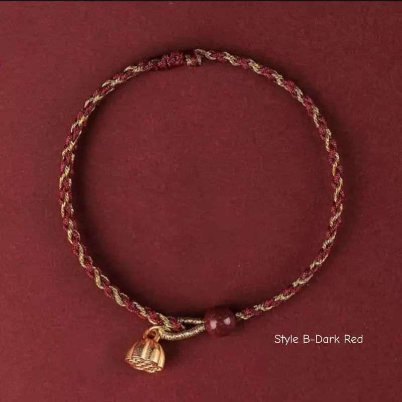 Mount Putuo Blessed 925 Silver Lotus Pod & Cinnabar Red String Bracelet
