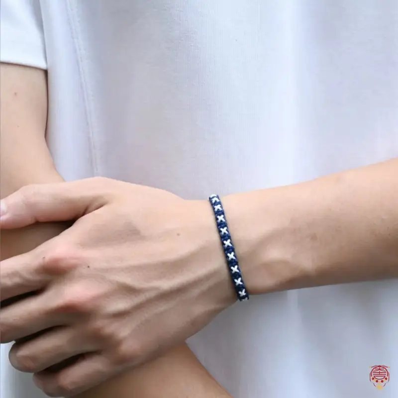 Tibetan-Style Star Pattern Hand-Woven Cotton Cord Bracelet