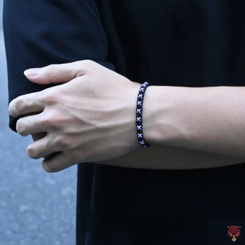 Tibetan-Style Star Pattern Hand-Woven Cotton Cord Bracelet