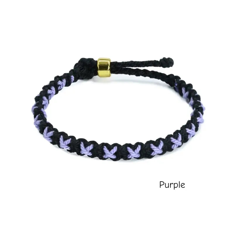 Tibetan-Style Star Pattern Hand-Woven Cotton Cord Bracelet