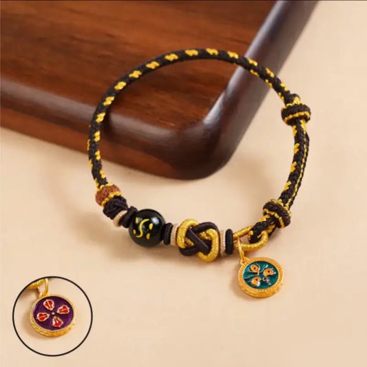 Mount Wutai Blessed Tibetan Five-Color God of Wealth Five Elements Lucky Wealth Bracelet | Hand-Woven