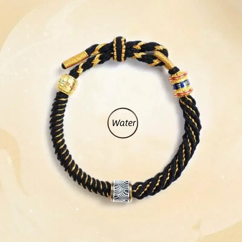 Six-Syllable Mantra Fortune-Turning Bead WUXING Five Elements Guardian Bracelet-LuckyCharms.Shop