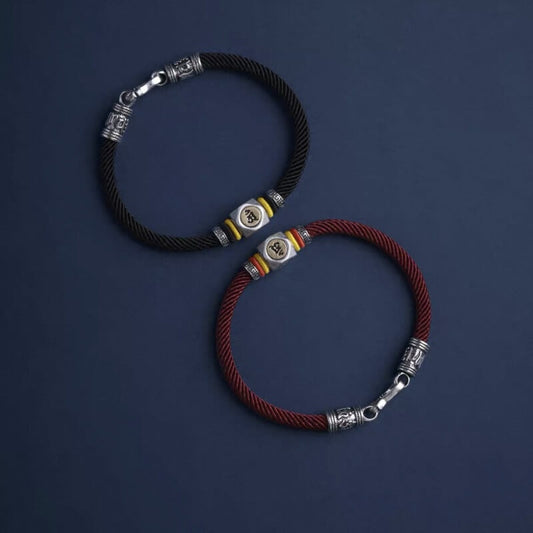 LuckyCharms Guardian Buddhas Seed Syllables Black Bracelet