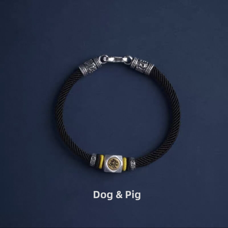 LuckyCharms Guardian Buddhas Seed Syllables Black Bracelet