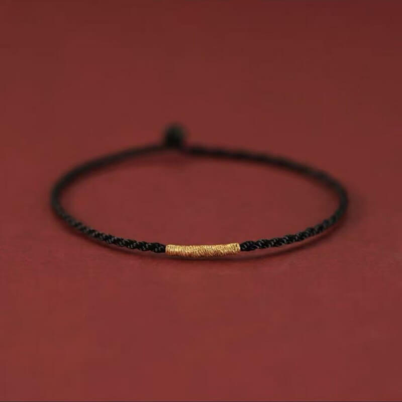 LuckyCharms Golden Threads Ultra-thin Braided Bracelet