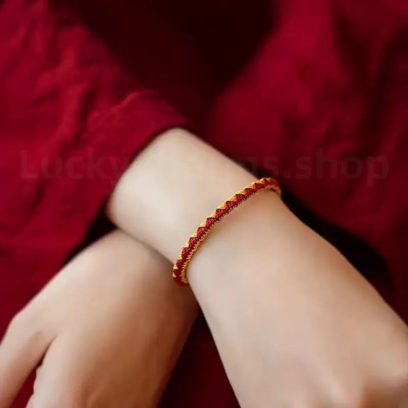 Dragon Scale Motif Nine Vehicle Vajra Knot Braided Bracelet-LuckyCharms.Shop