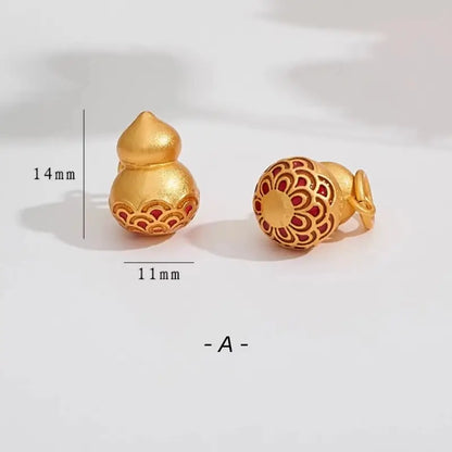 Chinese Style Gold-plated Luck Love Gourd Pendant-LuckyCharms.Shop