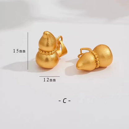 Chinese Style Gold-plated Luck Love Gourd Pendant-LuckyCharms.Shop