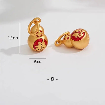 Chinese Style Gold-plated Luck Love Gourd Pendant-LuckyCharms.Shop