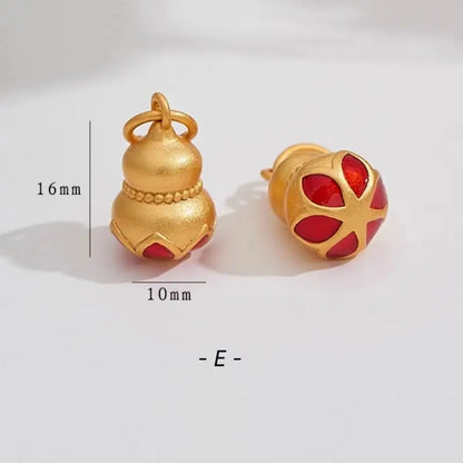 Chinese Style Gold-plated Luck Love Gourd Pendant-LuckyCharms.Shop