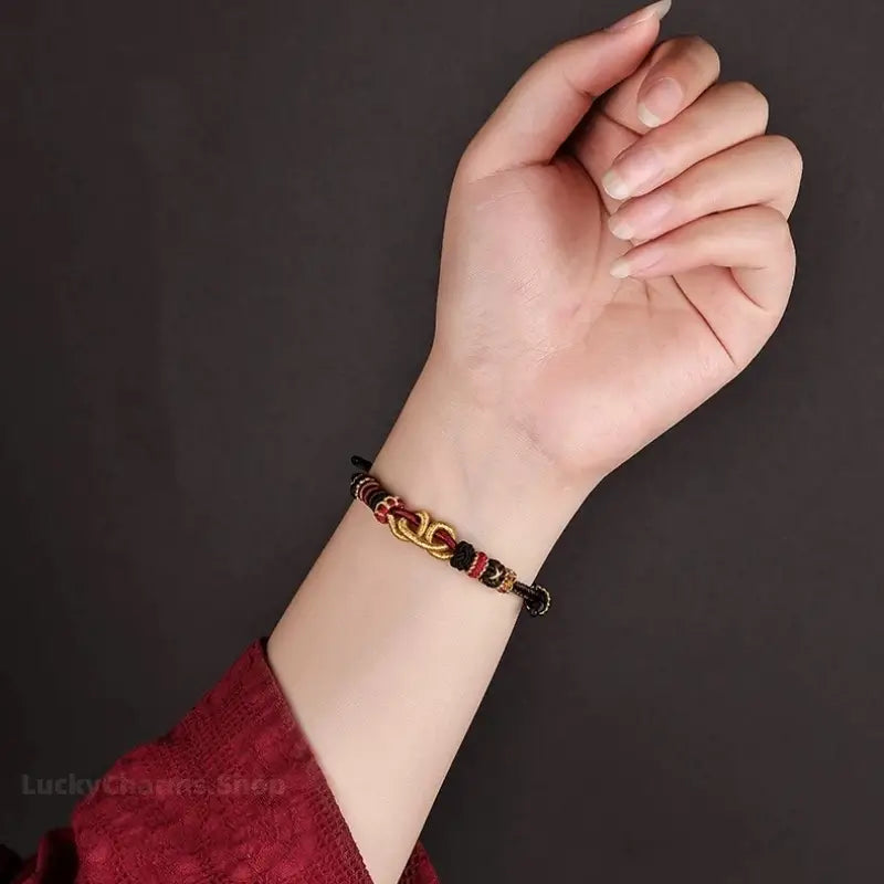 Black Myth Wukong Knot Chinese Style Braided Bracelet | Adjustable Romantic Gift Bracelet-LuckyCharms.Shop