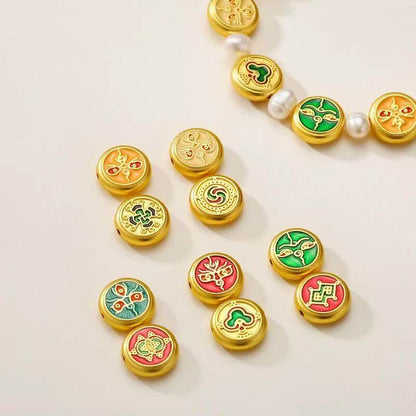 LuckyCharms Tibetan Five Directions Wealth Gods Eye Bracelet Accompanying Beads