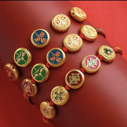LuckyCharms Tibetan Five Directions Wealth Gods Eye Bracelet Accompanying Beads