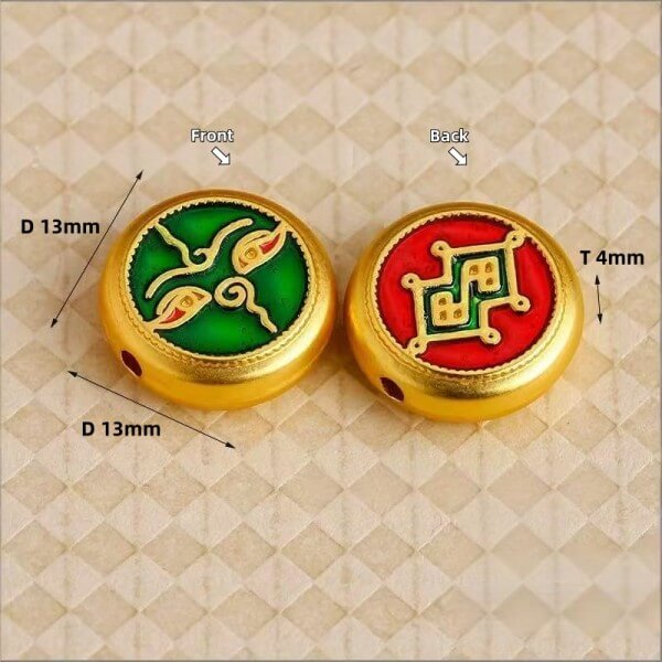 LuckyCharms Tibetan Five Directions Wealth Gods Eye Bracelet Accompanying Beads