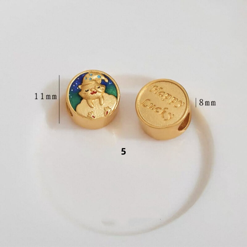 LuckyCharms Gold-plated Yearly Surplus Bracelet Accompanying Beads