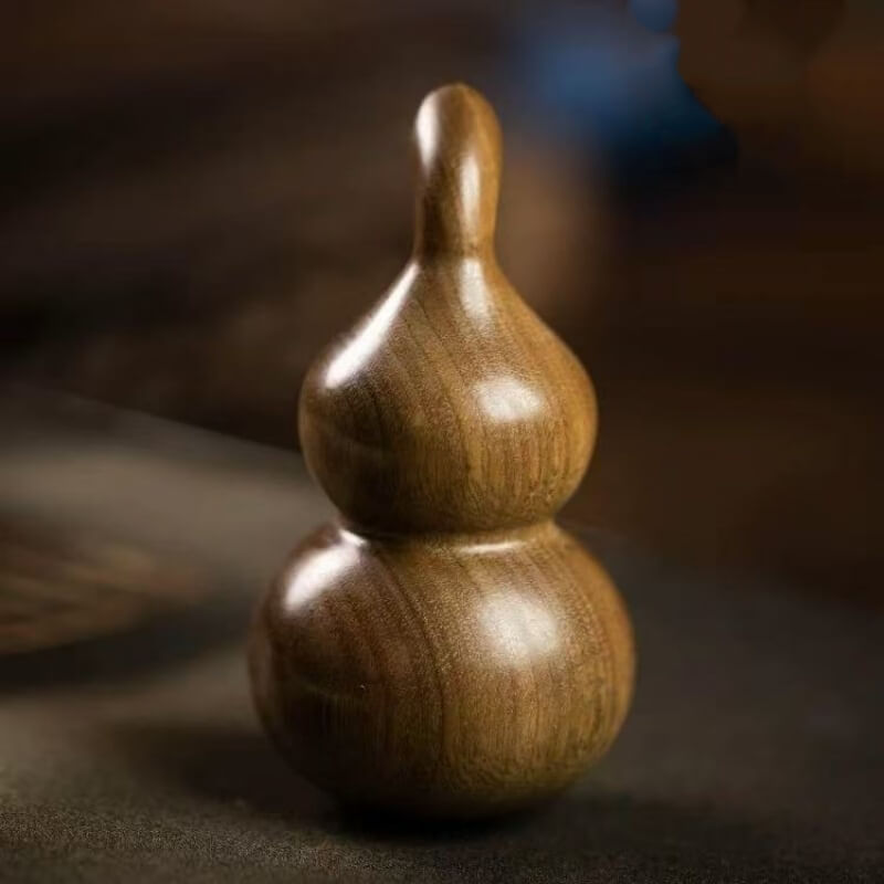 LuckyCharms Natural Lightning-struck Wood Taoist YINYANG Gourd Charm