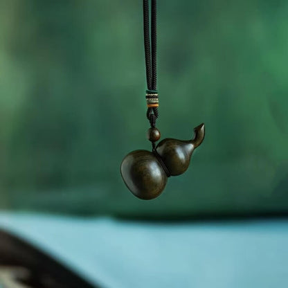 LuckyCharms Natural Lightning-struck Wood Taoist YINYANG Gourd Charm