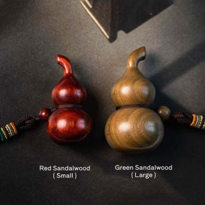 LuckyCharms Natural Lightning-struck Wood Taoist YINYANG Gourd Charm