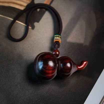 LuckyCharms Natural Lightning-struck Wood Taoist YINYANG Gourd Charm